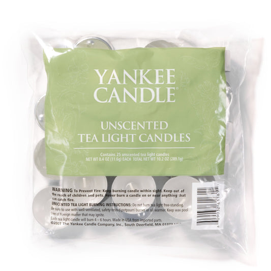 Unscented Tea Light Candles - Package of 25 Core 2-0575
